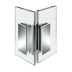 Shower door hinge Farfalla, glass-glass 90°, opening inward