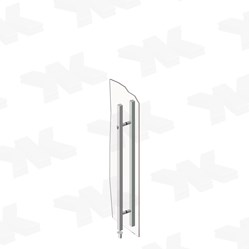 Pull handle one-sided lockable, 35 x 35 mm, stainless steel AISI 304