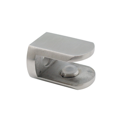 Glass shelf support 25 mm, flat connection, stainless steel effect