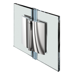 Shower door hinge Farfalla, glass-glass 180°, opening outward